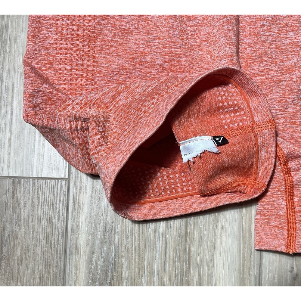 GYMSHARK Red Orange Seamless Compression Athletic Shorts - Size XL (?) - Picture 6 of 12